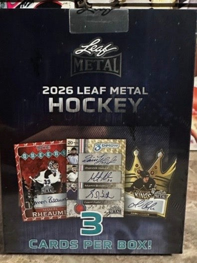 2026 LEAF METAL HOCKEY 5 BOX (15 AUTOS) 15 SPOTS $50